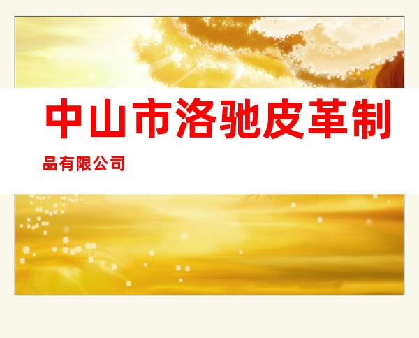 中山市洛驰皮革制品有限公司